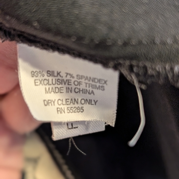 Express Design Studio Silk Blend Lace Cami Tank Top Black Cream Vtg Y2K XS - Picture 3 of 8